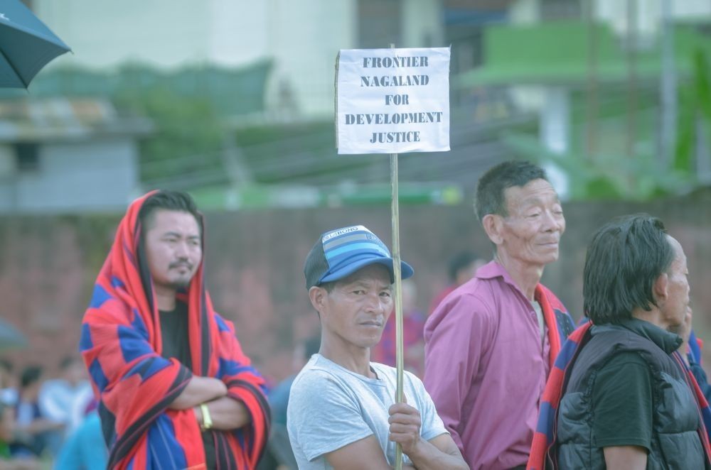 Participants of the walkathon during the programme at Tuensang headquarter on October 7, 2022 (Morung File Photo)